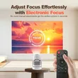 Magcubic HY300Ultra Mini Portable Projector,Native 720P HD,260 ANSI Lumens,180° Flexible Projection,Android14,Electronic Focus & Auto Vertical Keystone,WiFi6 BT5.4,35‑135 Inch Home Camping Travel Projector
