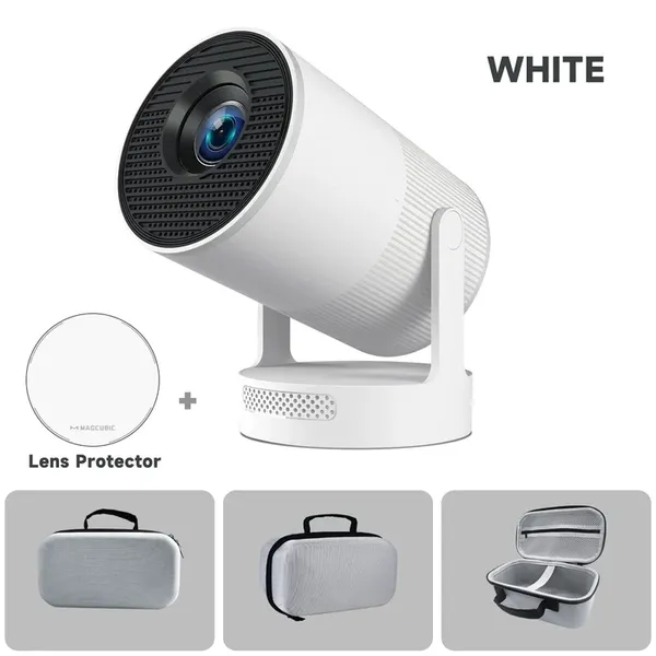 Magcubic HY300Ultra Mini Portable Projector,Native 720P HD,260 ANSI Lumens,180° Flexible Projection,Android14,Electronic Focus & Auto Vertical Keystone,WiFi6 BT5.4,35‑135 Inch Home Camping Travel Projector