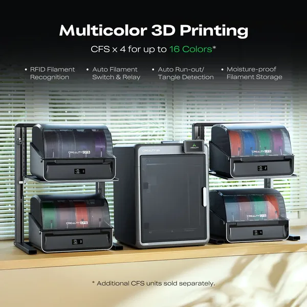 Creality K2 / K2 Combo 3D Printer | 16‑Color Multi‑Material High Speed Enclosed 3D Printer 260×260×260mm