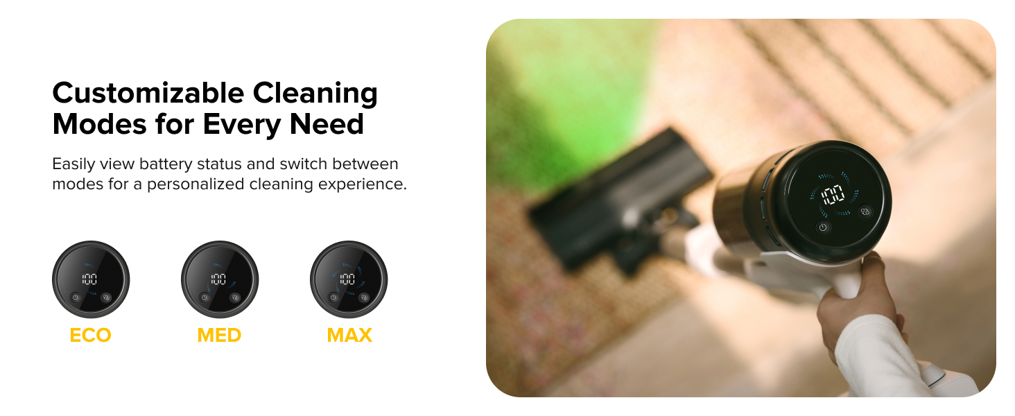 3 Cleaning Modes