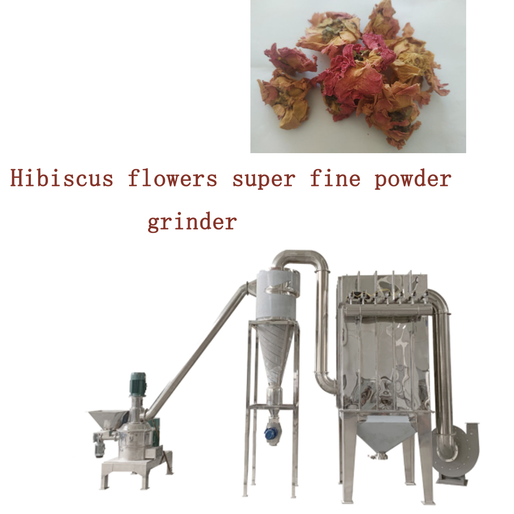 Hibiscus flowers grinding test for our Senegal Client