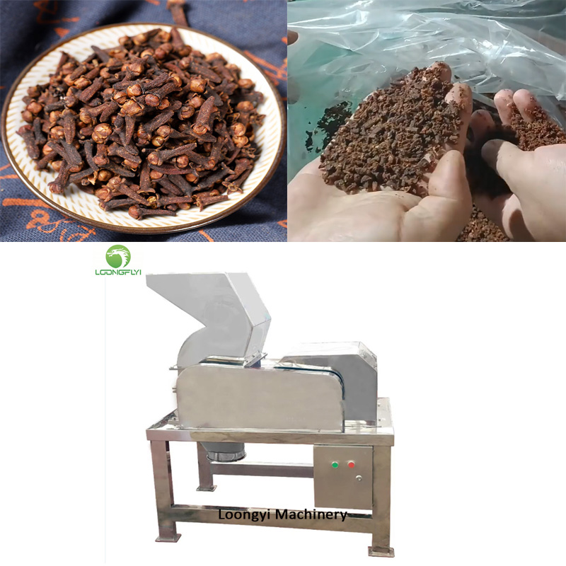 Test report of dried clove coarse crusher