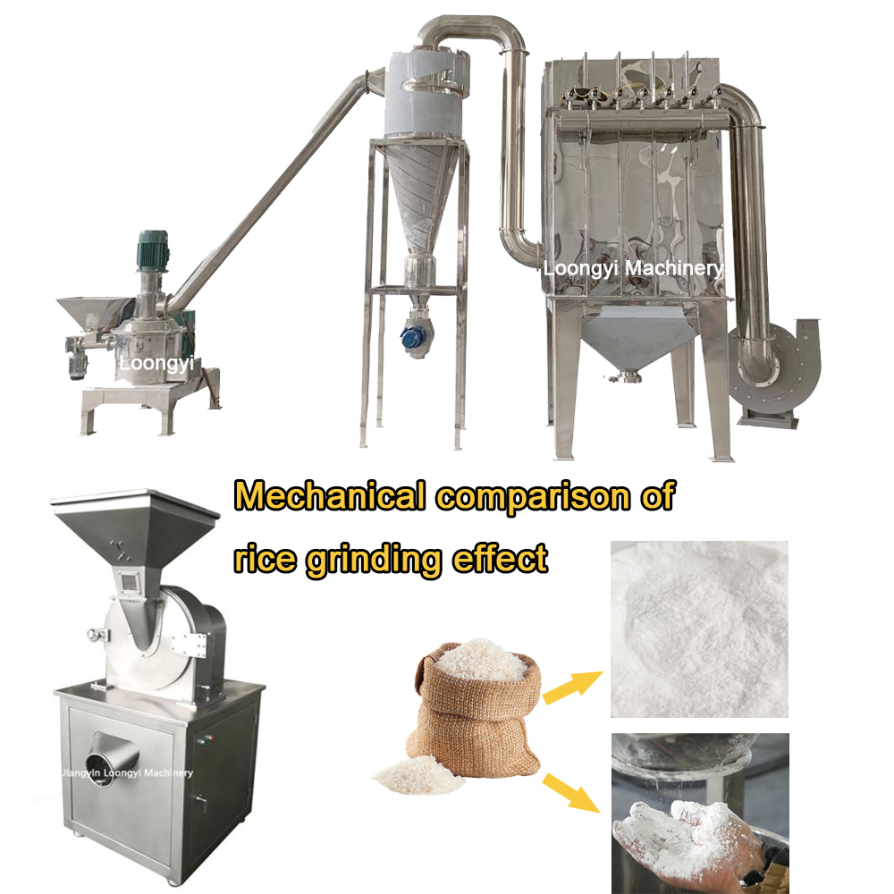 Mechanical comparison of rice grinding effect