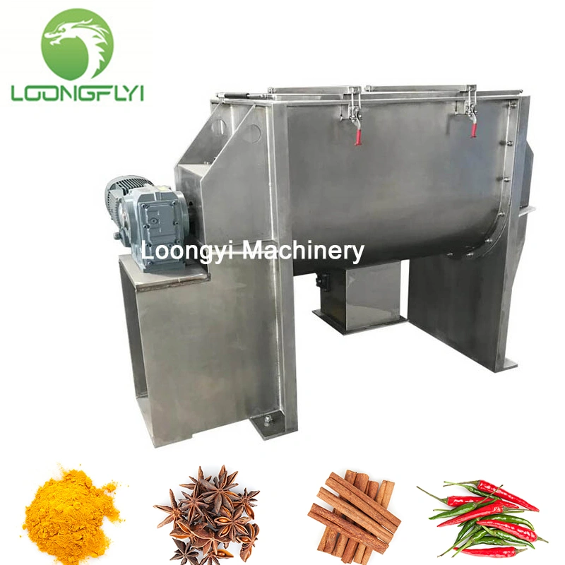Industrial horizontal ribbon blender mixer fertilizer mixing equipment