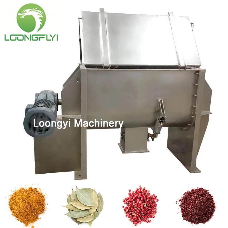 Industrial horizontal ribbon blender mixer fertilizer mixing equipment