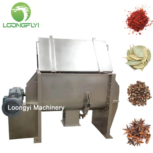 Industrial horizontal ribbon blender mixer fertilizer mixing equipment