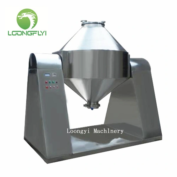 stainless steel tumbler vacuum rotary drum double cone mixer machine