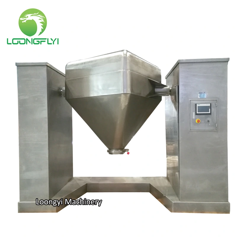 Stainless steel cereal tea salt coffee rotating drum mixer machine