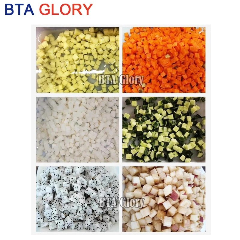 Electric automatic commercial carrot chopper dicer machine