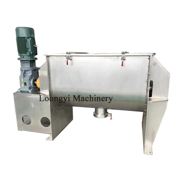 Industrial horizontal ribbon blender mixer fertilizer mixing equipment