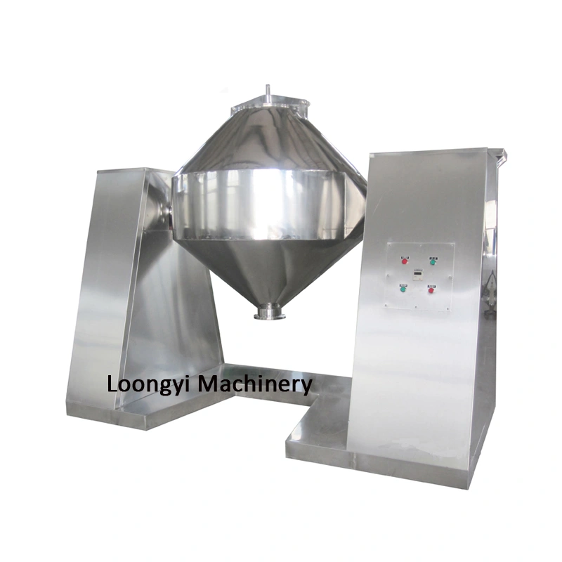 stainless steel tumbler vacuum rotary drum double cone mixer machine