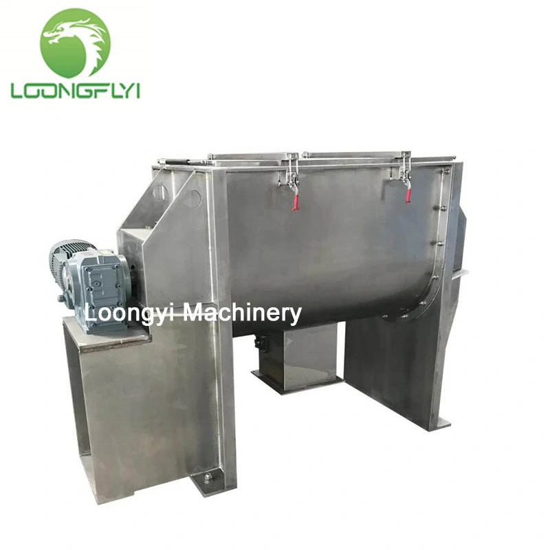 Industrial horizontal ribbon blender mixer fertilizer mixing equipment