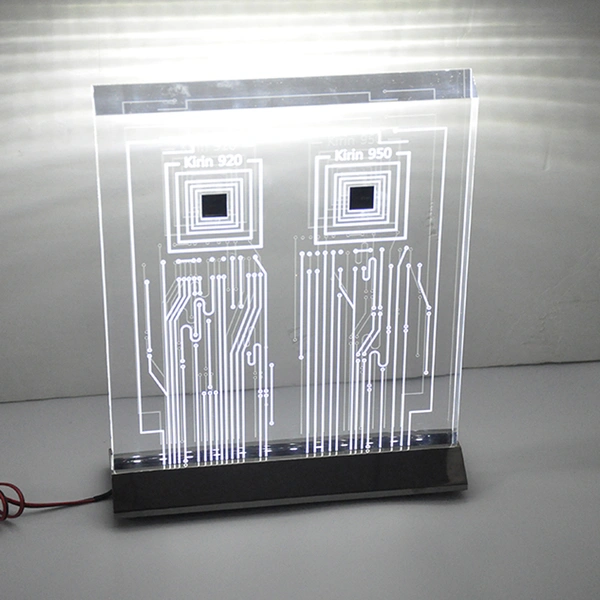 Edge-lit Light Sign,Acrylic table edge signage,Acrylic chip display 
