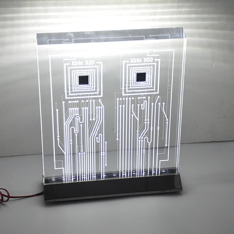 Edge-lit Light Sign,Acrylic table edge signage,Acrylic chip display 