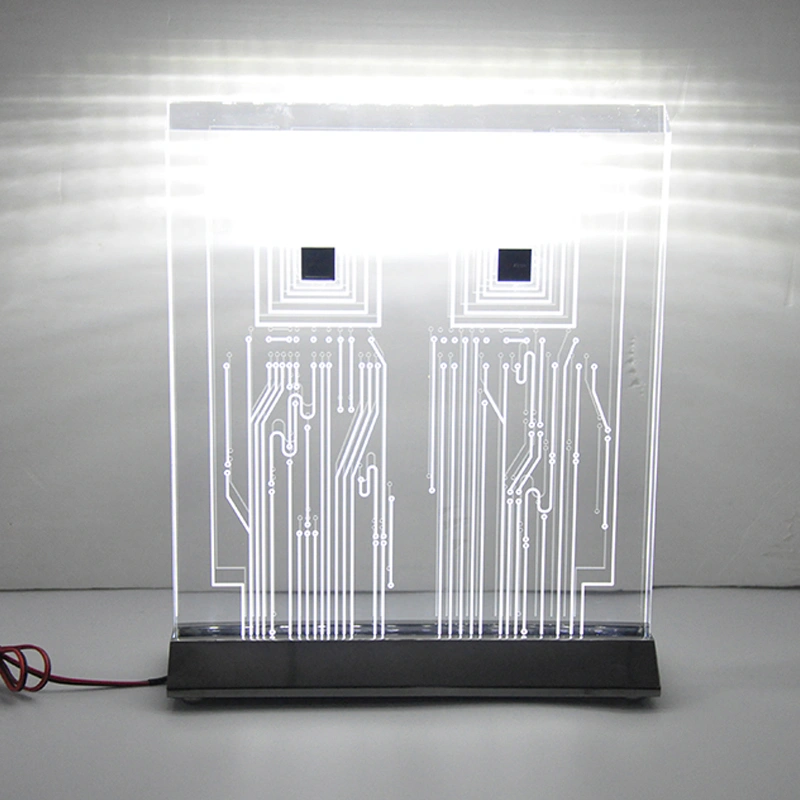 Edge-lit Light Sign,Acrylic table edge signage,Acrylic chip display 