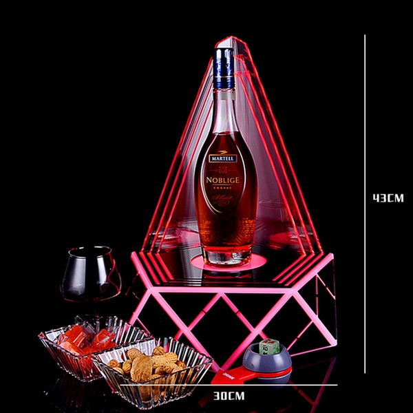 Acrylic bottle glorifier, liquor bottle display stand