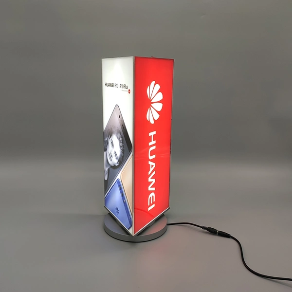 mobile phone display sign, Acrylic LED rotating display sign