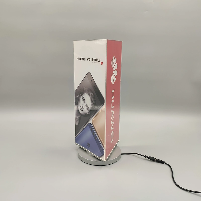 mobile phone display sign, Acrylic LED rotating display sign