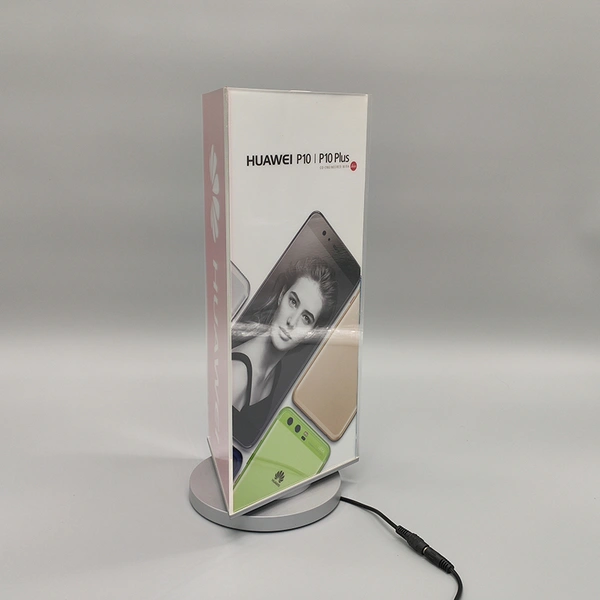 mobile phone display sign, Acrylic LED rotating display sign