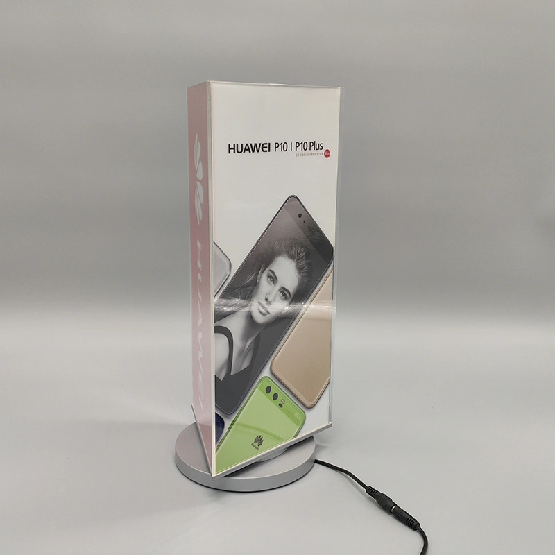 mobile phone display sign, Acrylic LED rotating display sign