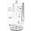 Acrylic Rotating Jewelry Stand Tower, Tabletop Jewelry Holder 