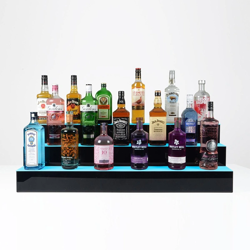 Acrylic LED bottle display shelf 