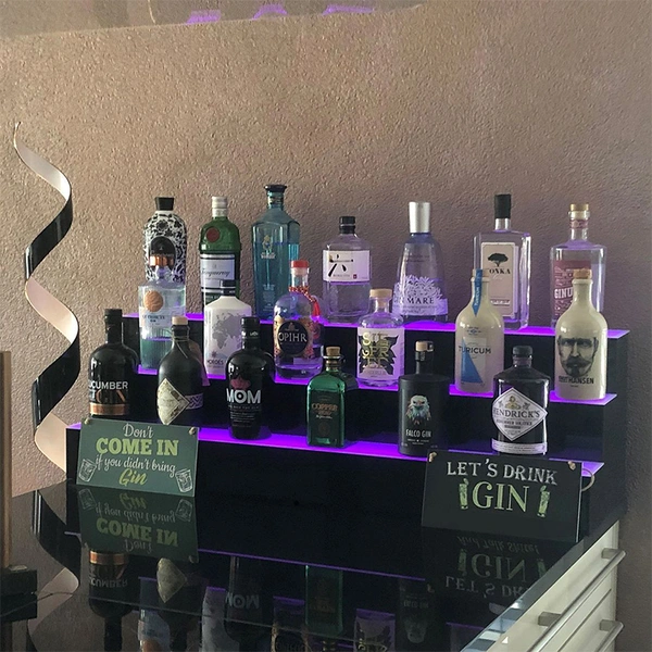 Acrylic LED bottle display shelf 