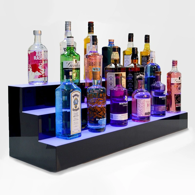 Acrylic LED bottle display shelf 