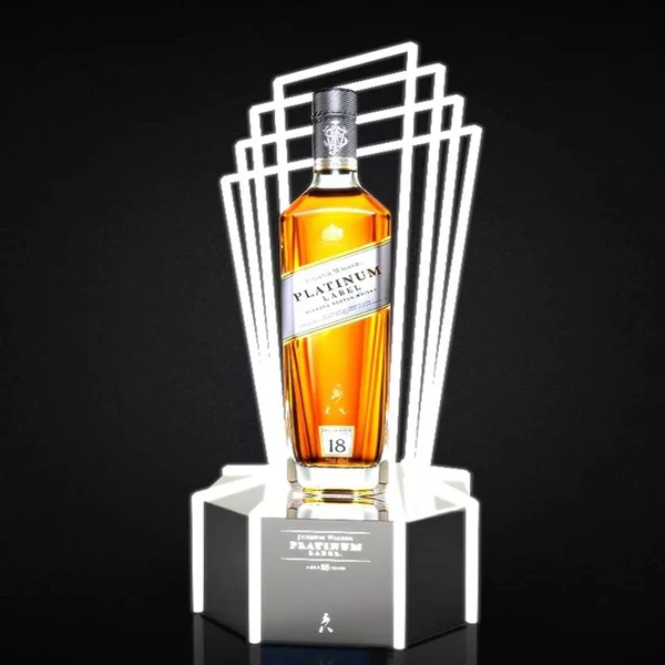 Acrylic bottle glorifier, liquor bottle display stand