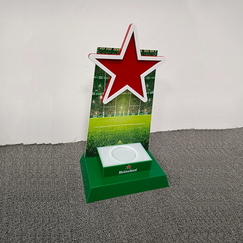 Acrylic beer bottle display stand f