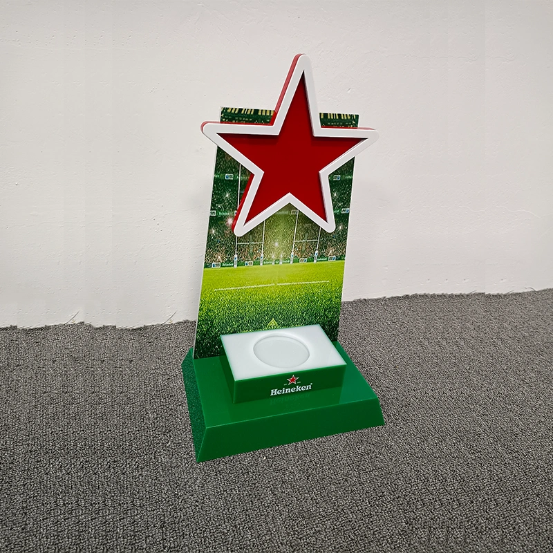 Acrylic beer bottle display stand f