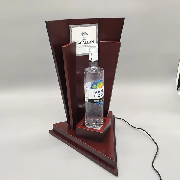 wood bottle glorifier, liquor bottle display 