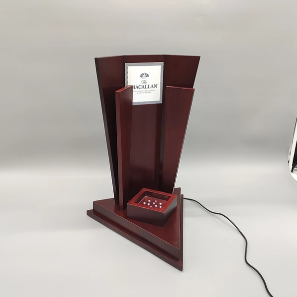 wood bottle glorifier, liquor bottle display 