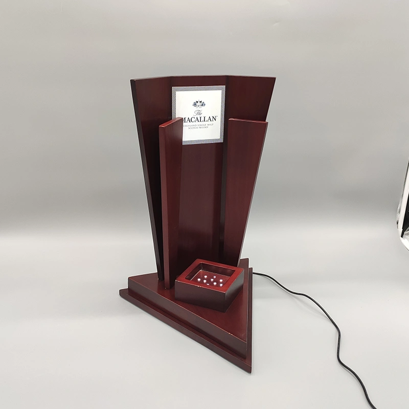 wood bottle glorifier, liquor bottle display 