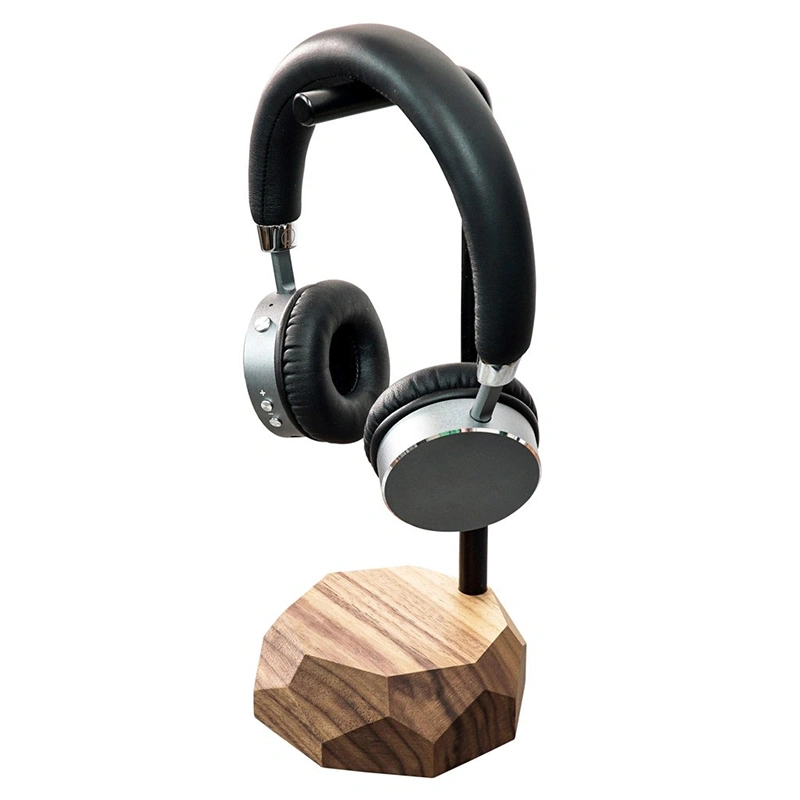 wood  headset display stand