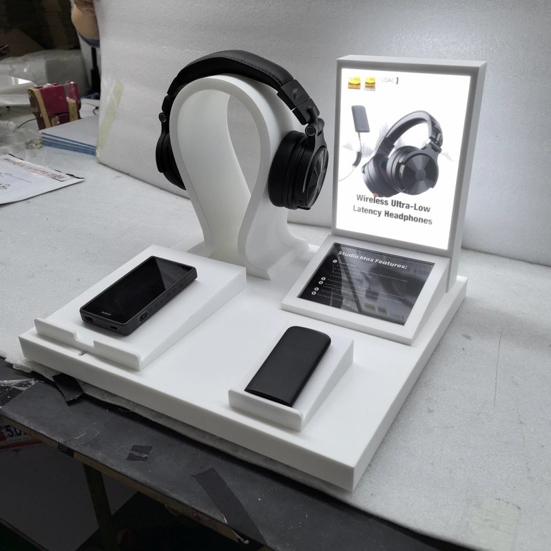 Acrylic LED Bluetooth headset display stand