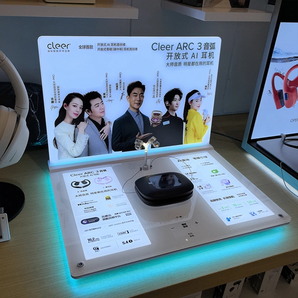 Acrylic LED Bluetooth earphone display Stand