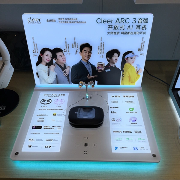 Acrylic LED Bluetooth earphone display Stand