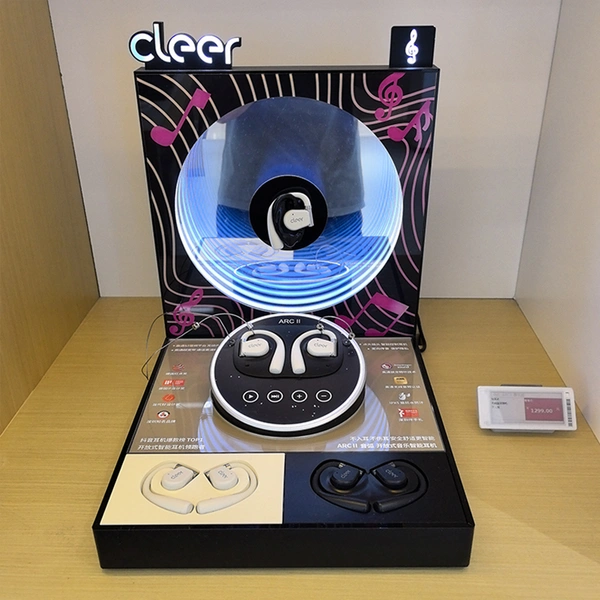 Acrylic LED Bluetooth earphone display Stand