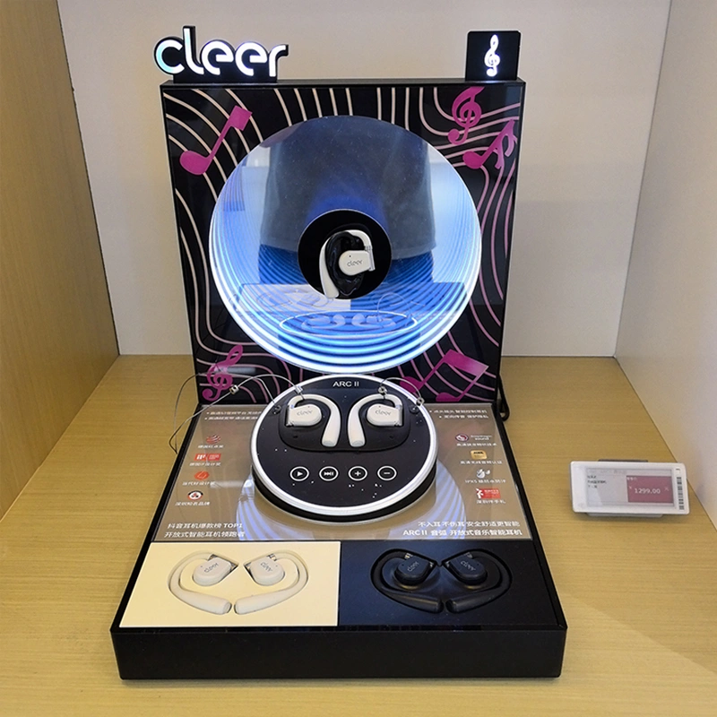 Acrylic LED Bluetooth earphone display Stand