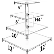 4 tier Acrylic cake Tower 
