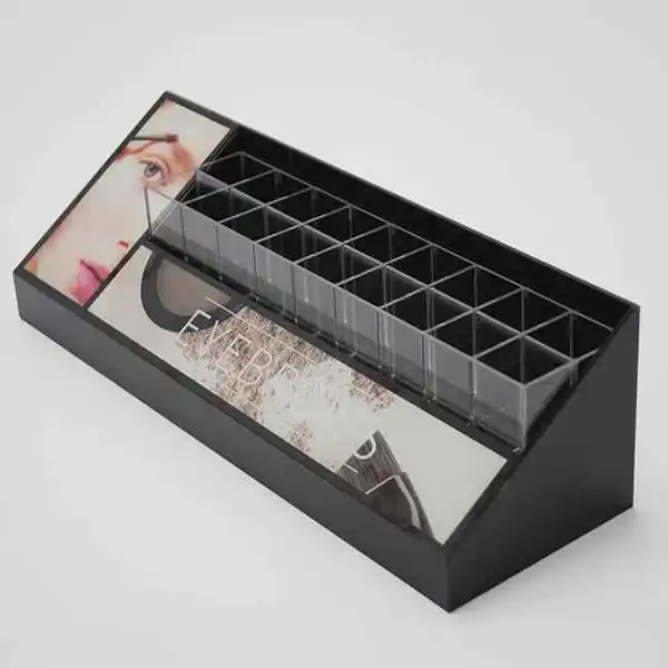 cosmetic display counter, display for lash brush