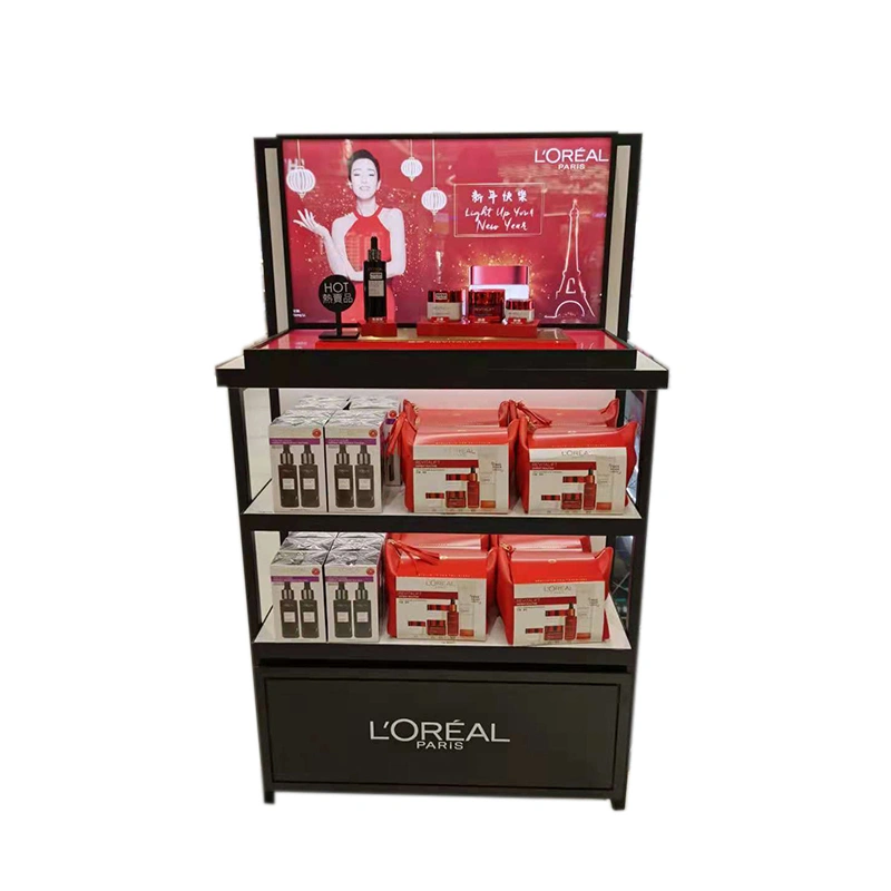cosmetic display counter, display for cosmetics