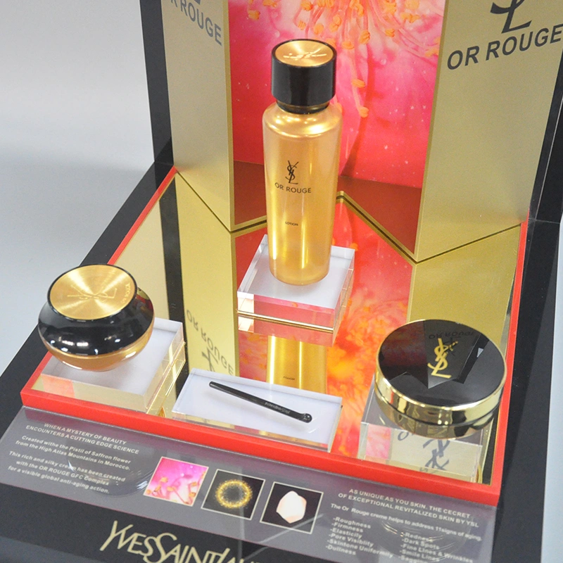 cosmetic display counter, display for cosmetics