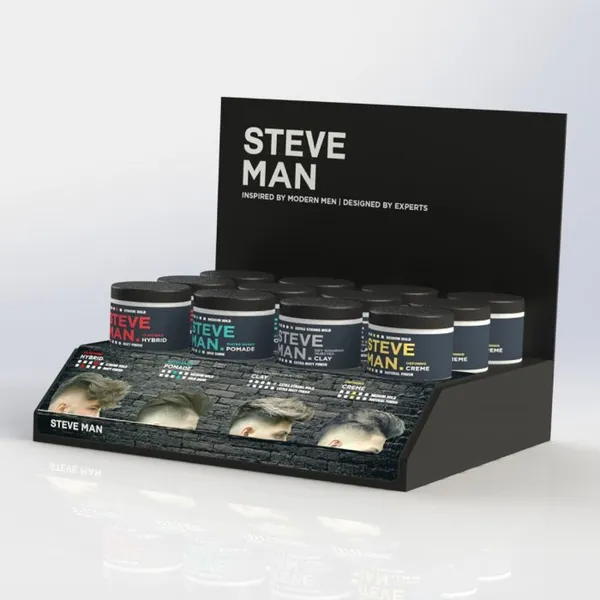 cosmetic display counter, Men's hair wax display holder