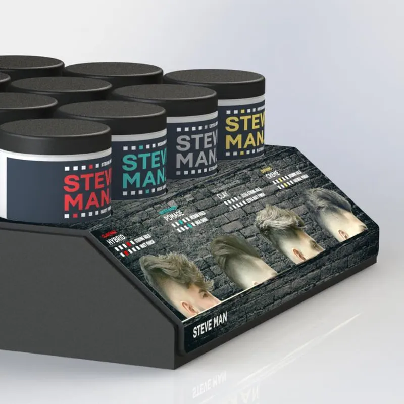 cosmetic display counter, Men's hair wax display holder