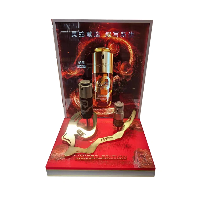 Cosmetic display stand for skin care products 