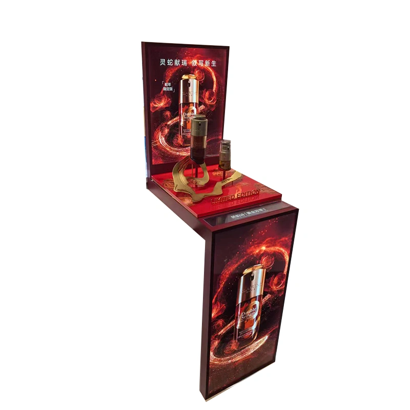 Cosmetic display stand for skin care products 
