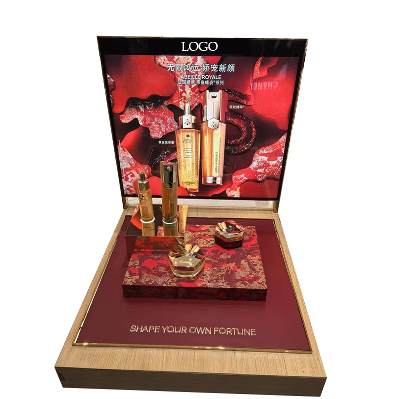 Cosmetic display stand for skin care products 