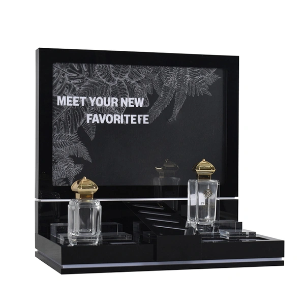 Cosmetic perfume acrylic display stand for  3 Tier Black 